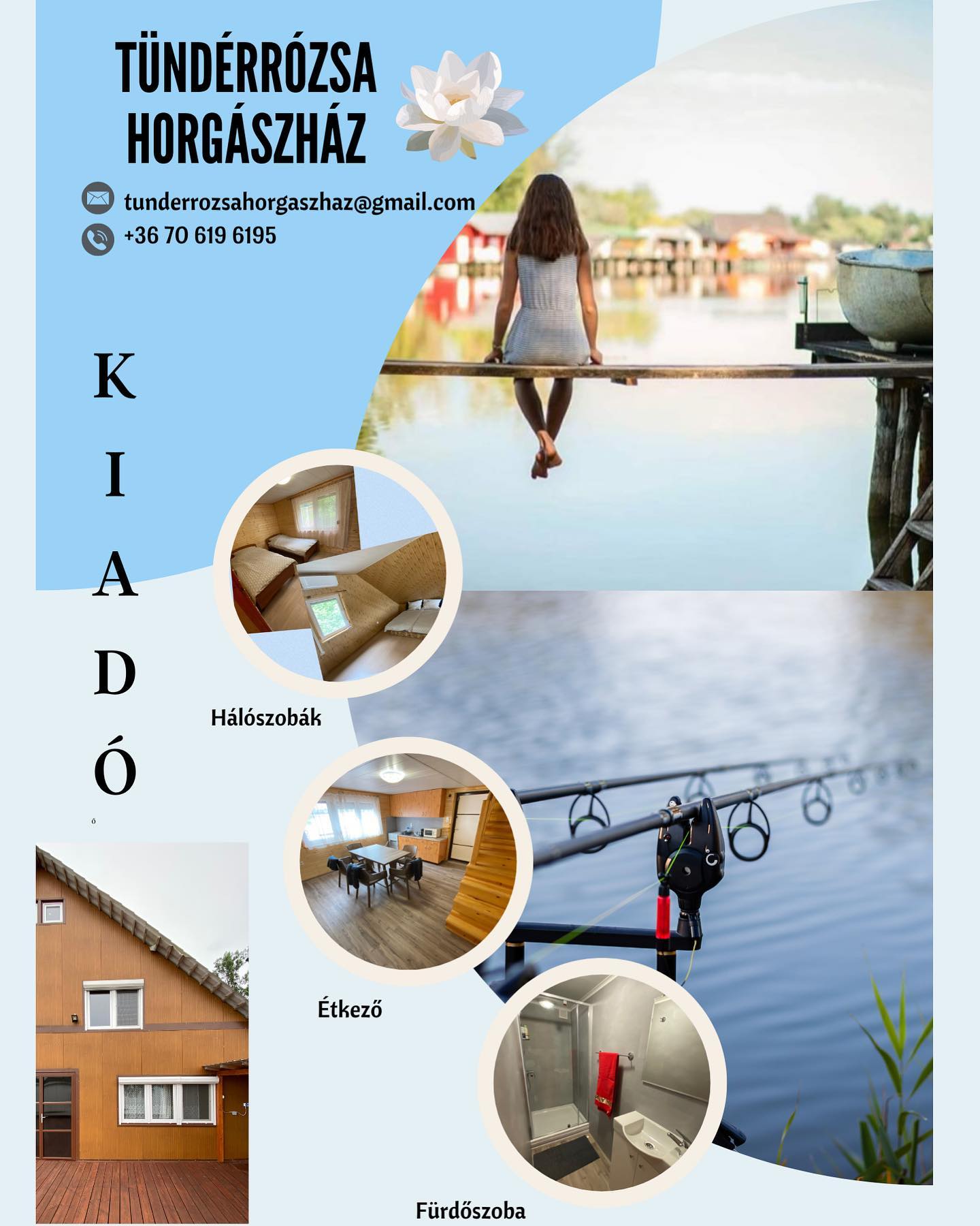 Tündérrózsa Horgászház A21 2